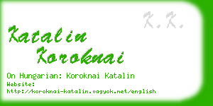 katalin koroknai business card